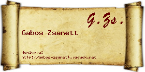 Gabos Zsanett névjegykártya